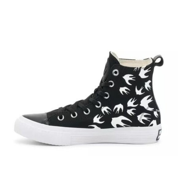 MCQ Alexander MCQueen Women's Swallow Black High top Slip On Sneaker Size 42/ US - Picture 4 of 5
